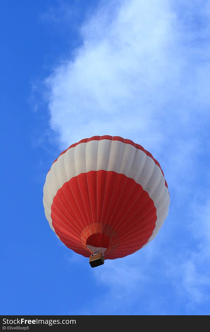 Hot air ballon against blue sky