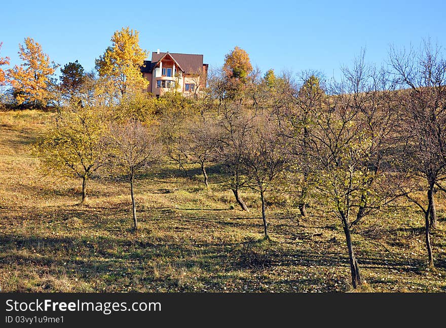 Travel on the mountain top in autumn time. Travel on the mountain top in autumn time