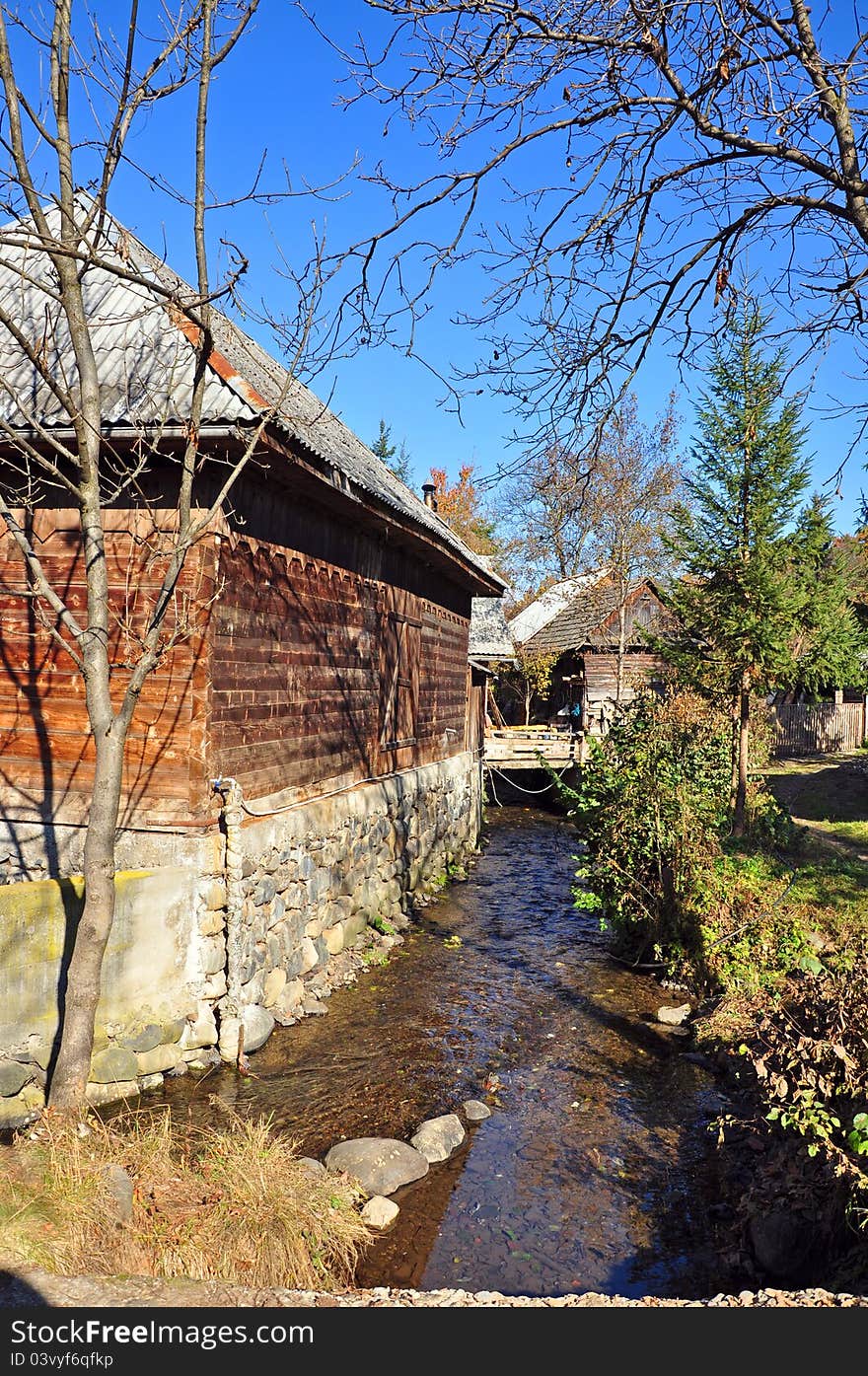 Transylvania old house spring