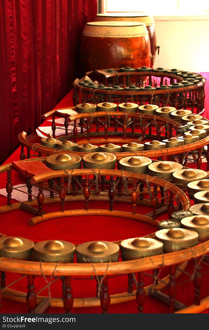 Round shape gongs - musical instruments