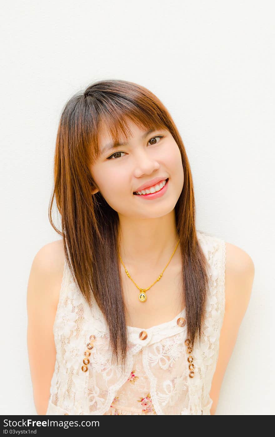 Asian Cute Girl Smiling