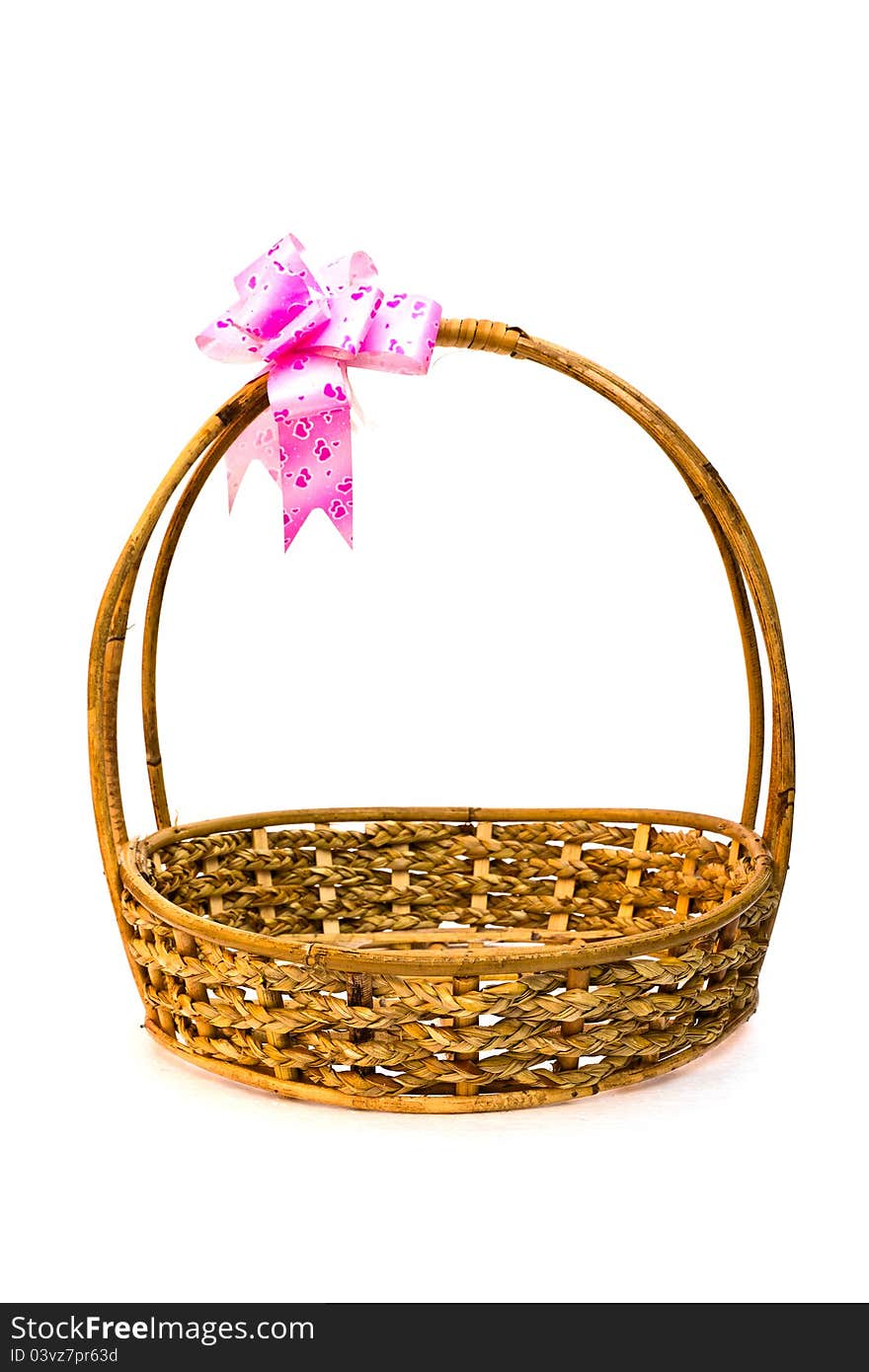 An Empty Basket On White