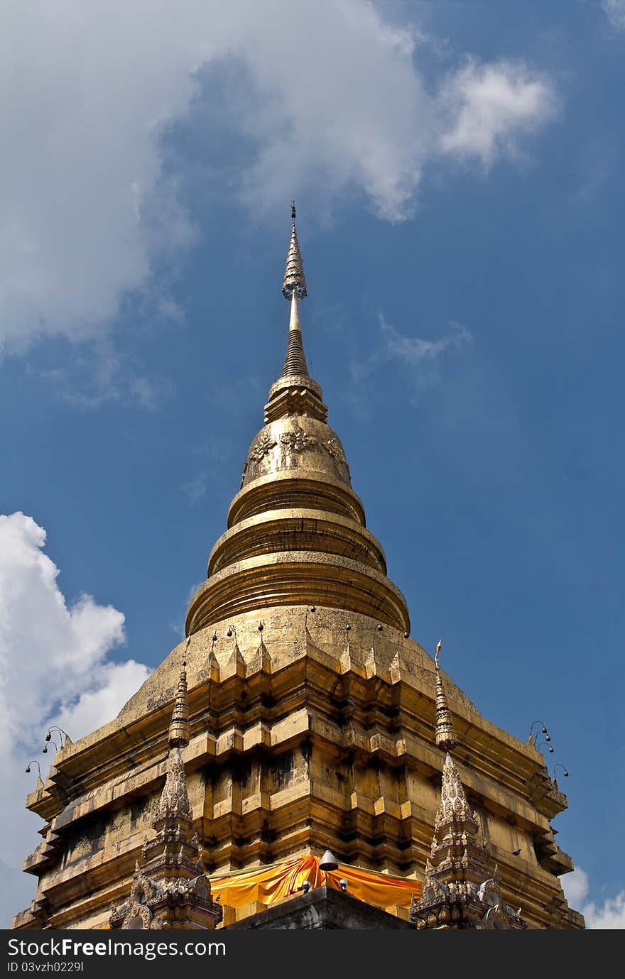 Wat Phra Chedi towel, Bang Pa Sang, Lamphun, Thailand. Wat Phra Chedi towel, Bang Pa Sang, Lamphun, Thailand.