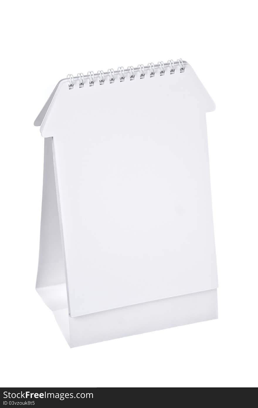 Blank White Standing Notebook