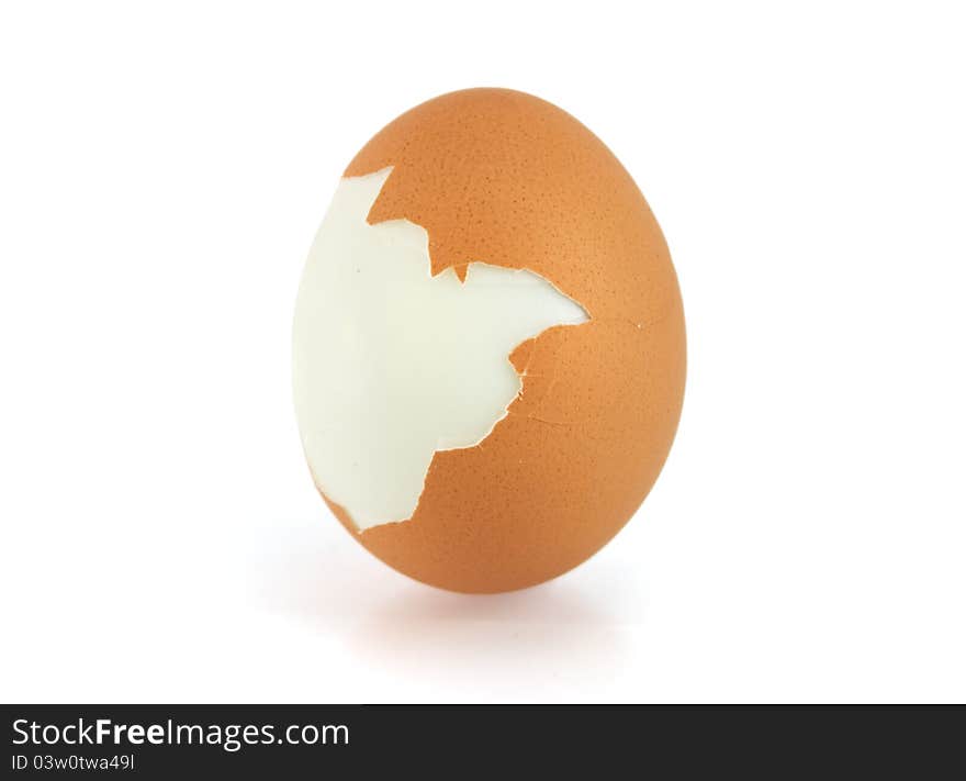 Egg on white background