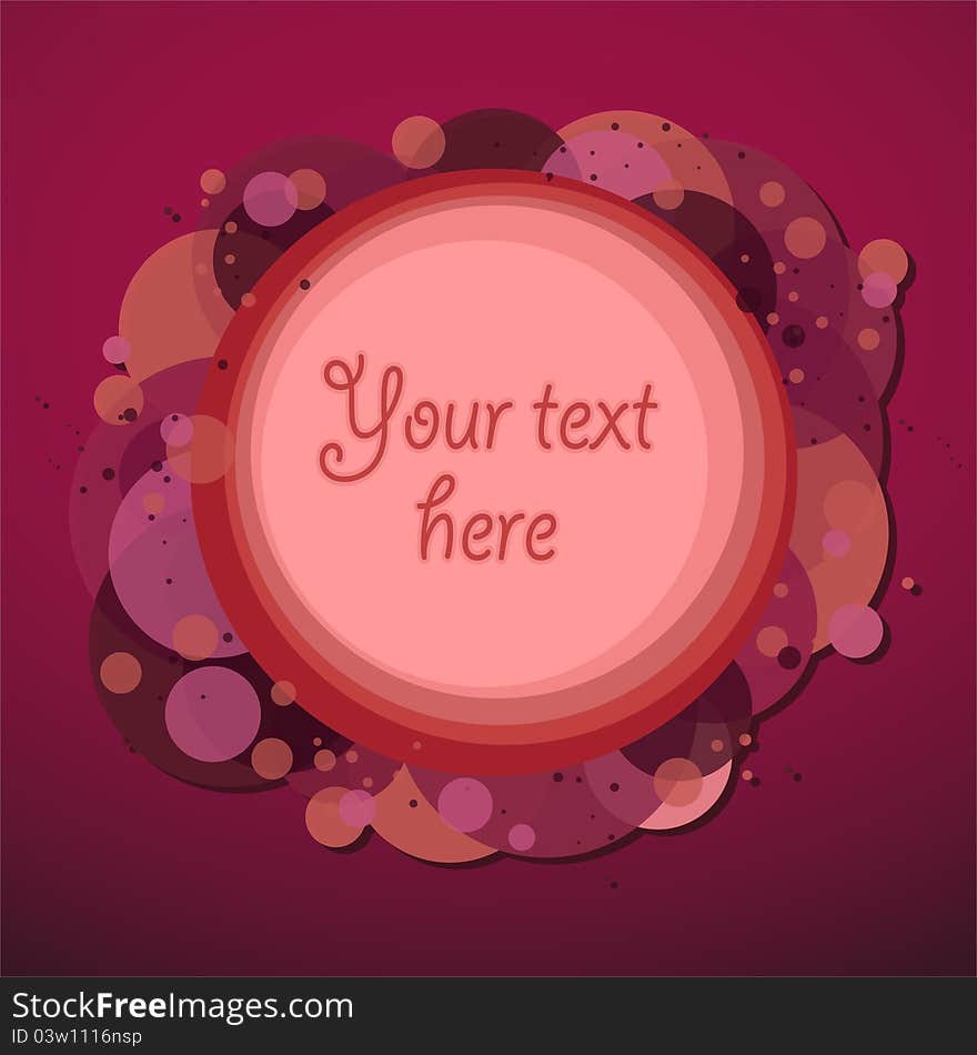 Vector abstract frame of circles with the place for text. Vector abstract frame of circles with the place for text