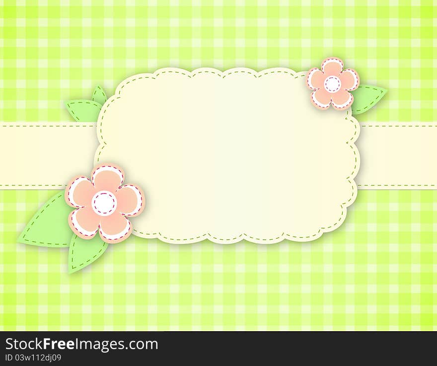 Cute vector frame with a place for text