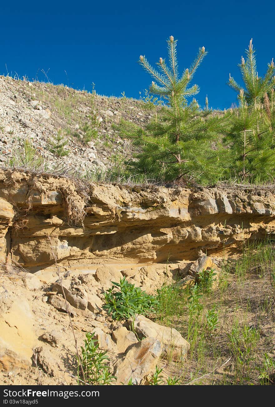 Landscape with rocks and sky