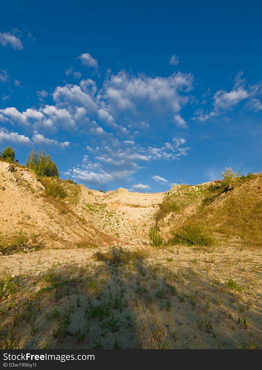 Landscape with rocks and sky