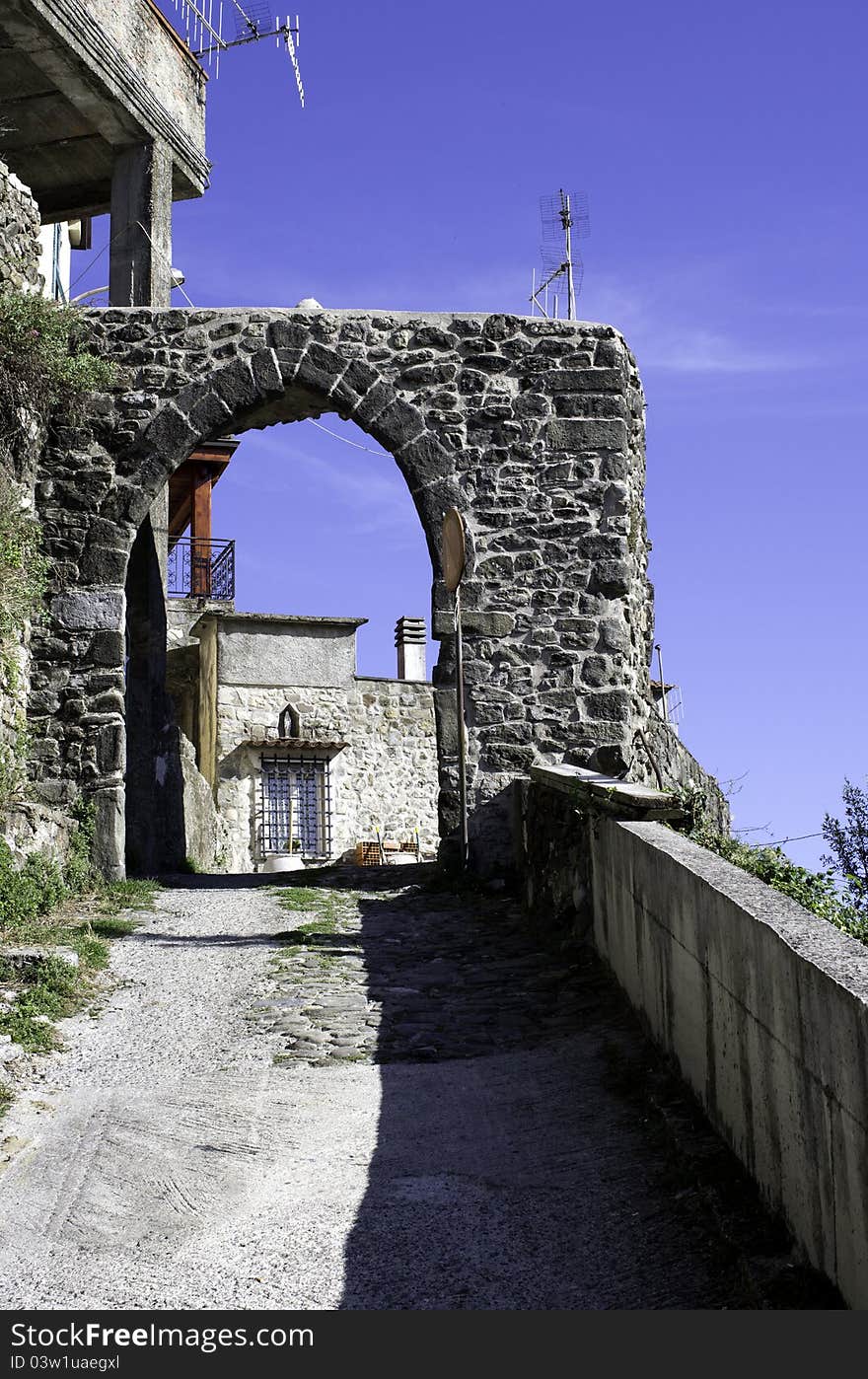 Old village in la spezia italy