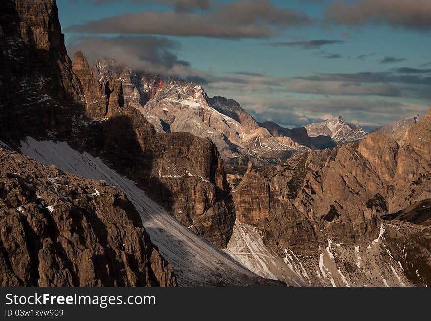 Mountains and clouds