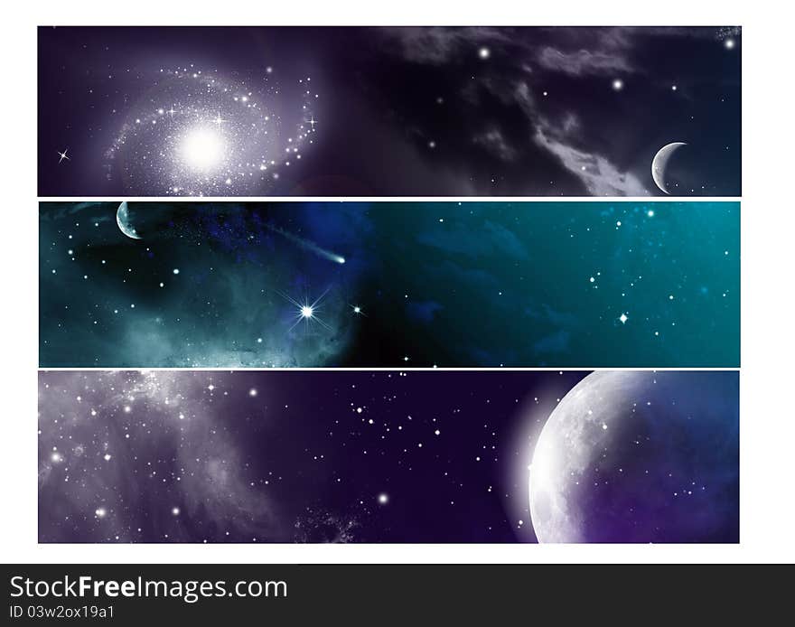 Banner with a different universe. Banner with a different universe