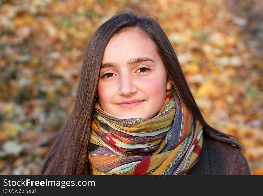 Portrait of beautiful young girl. Portrait of beautiful young girl