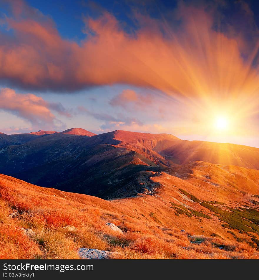 Evening In Mountains