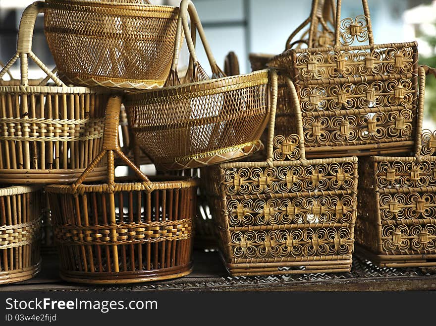 Basket wicker is Thai handmade.