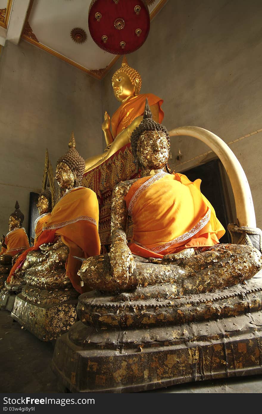 Buddha statues at the temple.