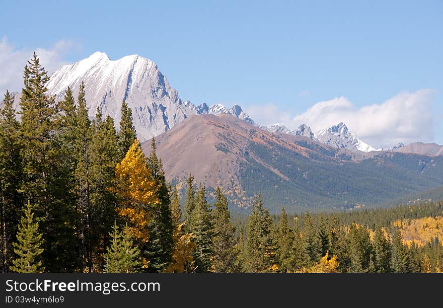 Fall colors abound in the Canadian Rocky Mountains near Kananaskis Village. Fall colors abound in the Canadian Rocky Mountains near Kananaskis Village.