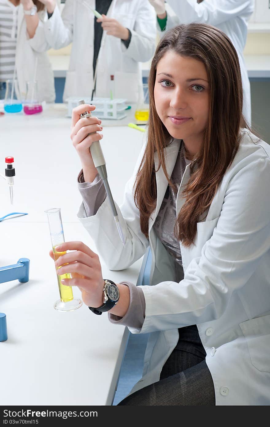 Portrait of medical students in the laboratory