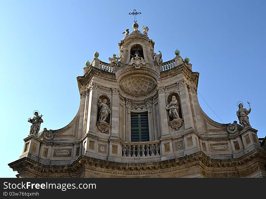 Beautiful baroque church in the city of Catania. Beautiful baroque church in the city of Catania