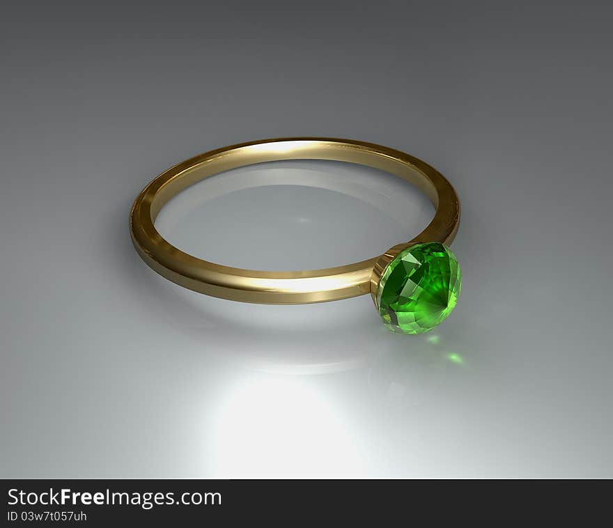 Wonderful and rich emerald ring. Wonderful and rich emerald ring