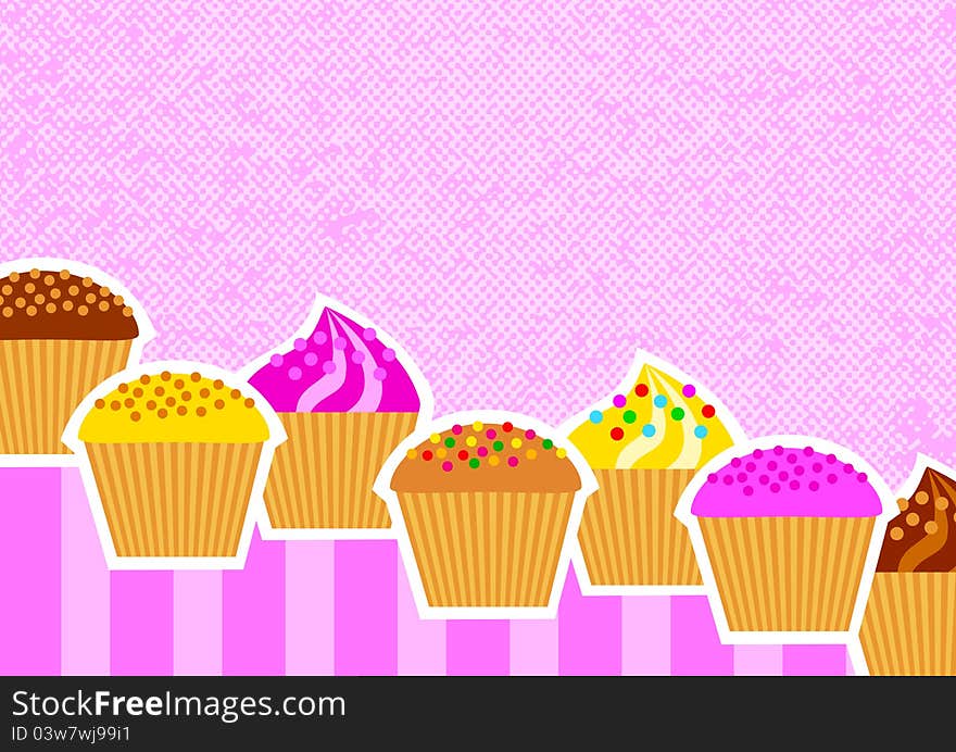 Background with cakes