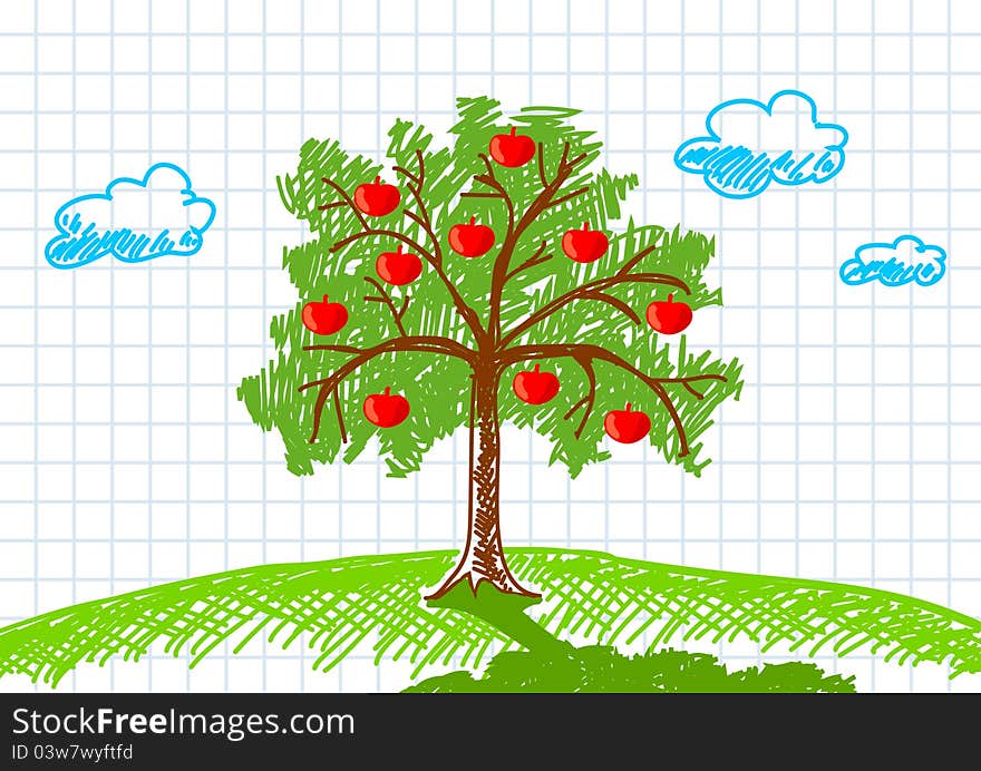 Drawing Of Apple-tree