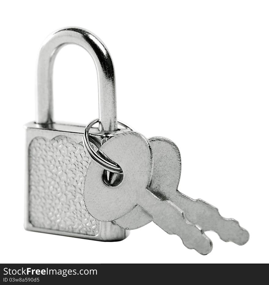 Silver padlock