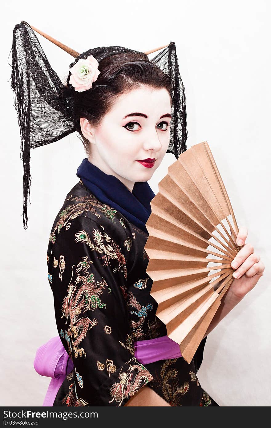 Stylized picture of a geisha