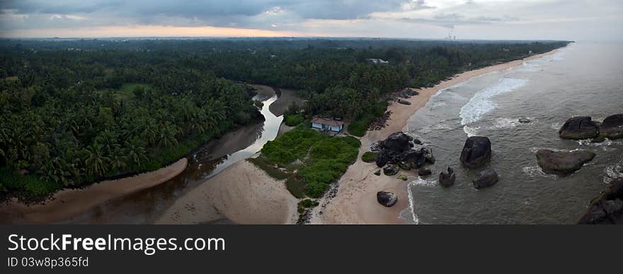 Beautiful panorama of beach