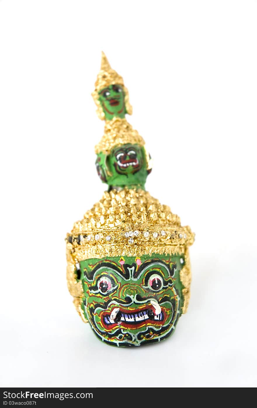 Thai classical dance green giant head. Thai classical dance green giant head