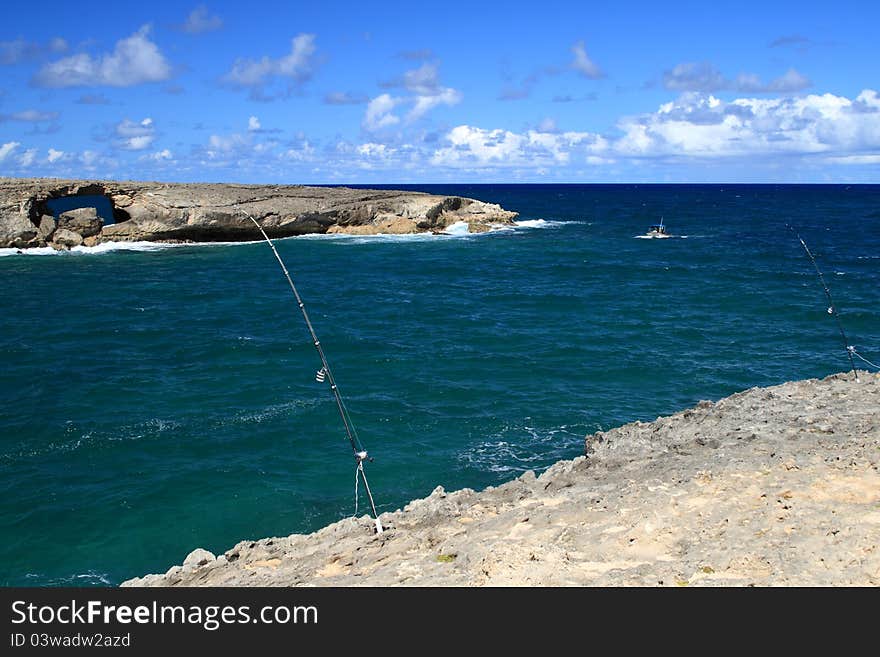 Fishing Laie Point, Oahu, Hawaii