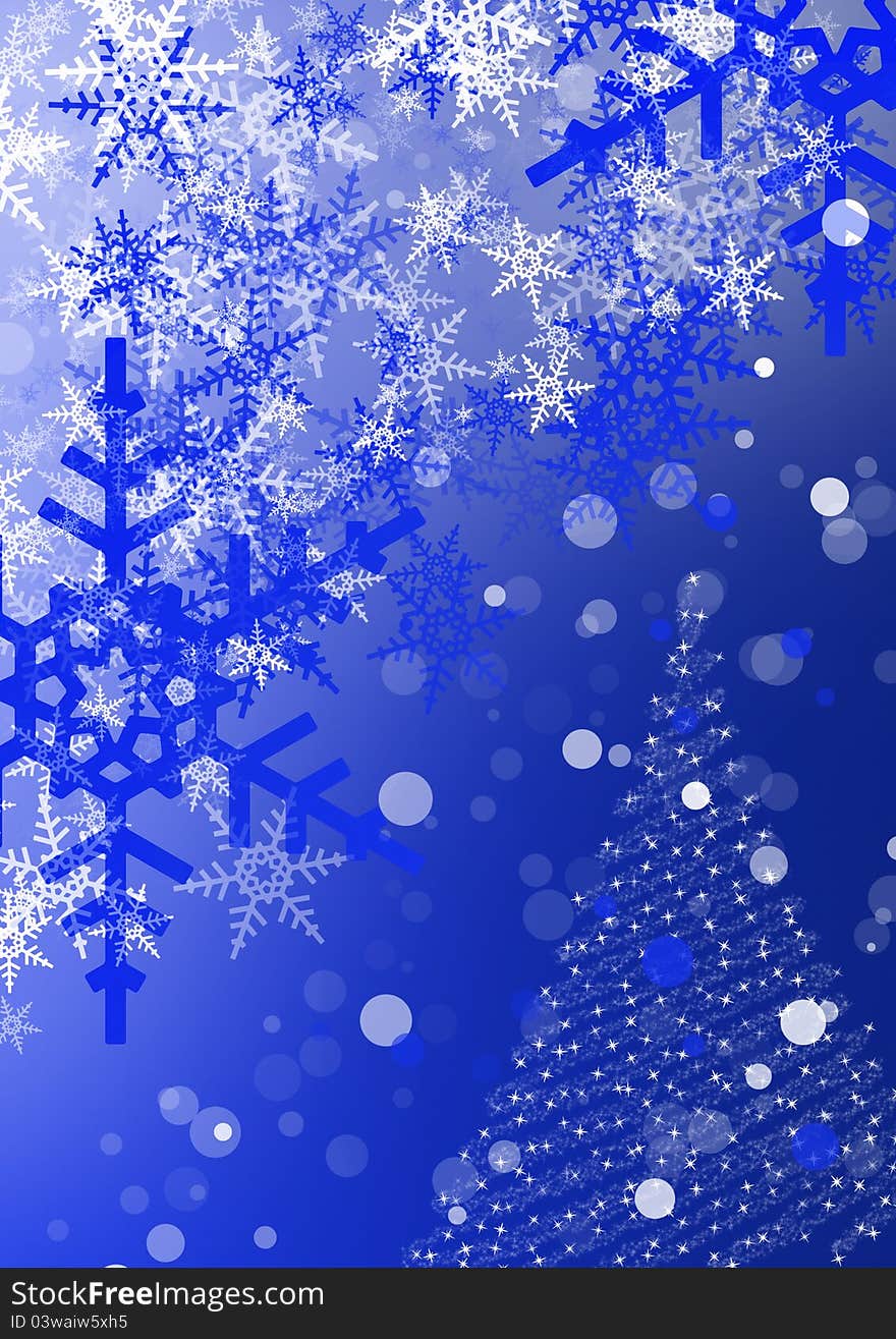 White & Blue color Christmas background, illustration. White & Blue color Christmas background, illustration