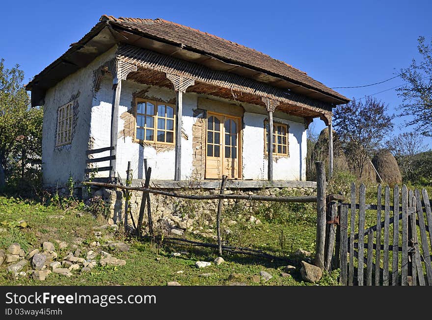 Ancient traditional house in transylvania land of romania. Ancient traditional house in transylvania land of romania