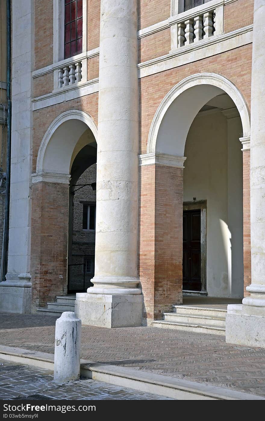 Columns in the center of ancient Rome in Italy. Columns in the center of ancient Rome in Italy