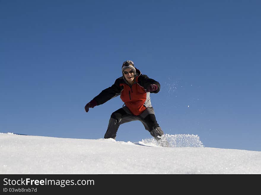 Young Man In Snow