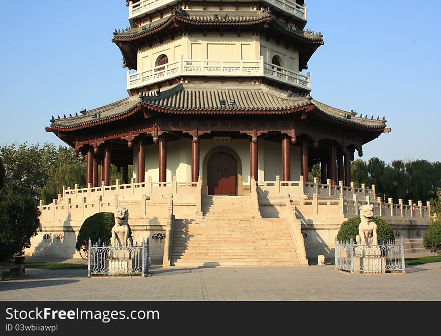 This is a Chinese pagoda photo.