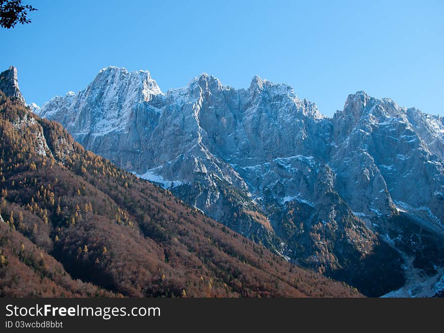 Alpine mountain in Slovenia. Kranjska gora. Alpine mountain in Slovenia. Kranjska gora.