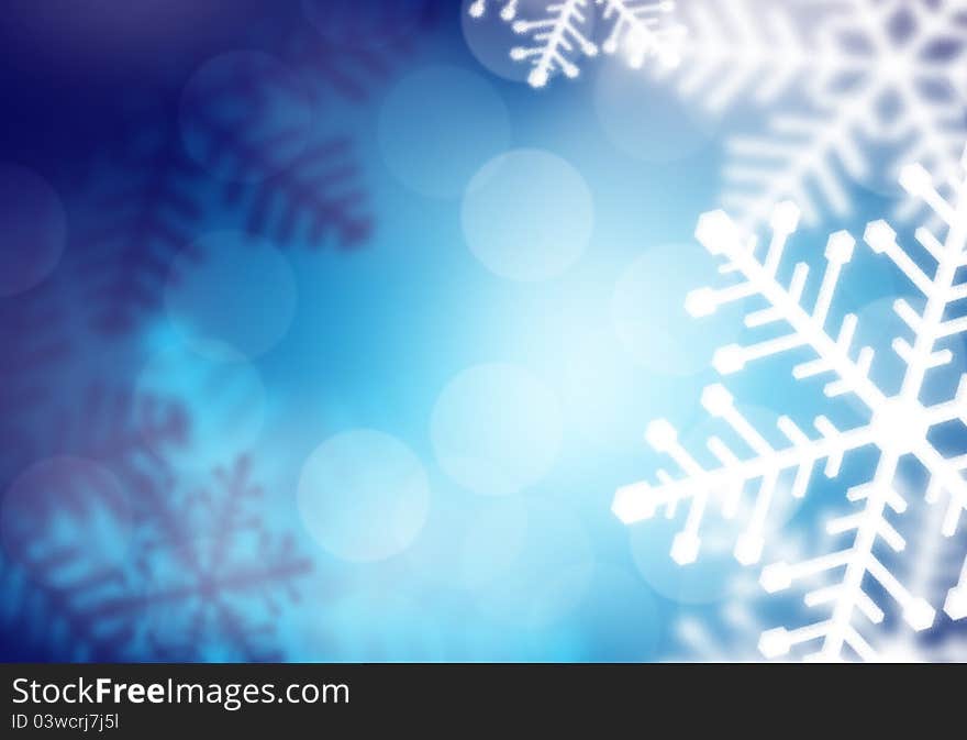 Christmas background for design with snowflakes