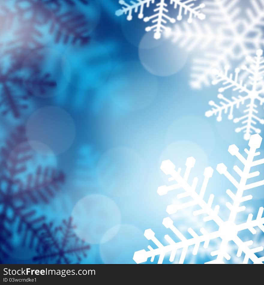 Christmas background for design with snowflakes