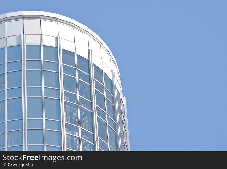 Blue sky and glass building