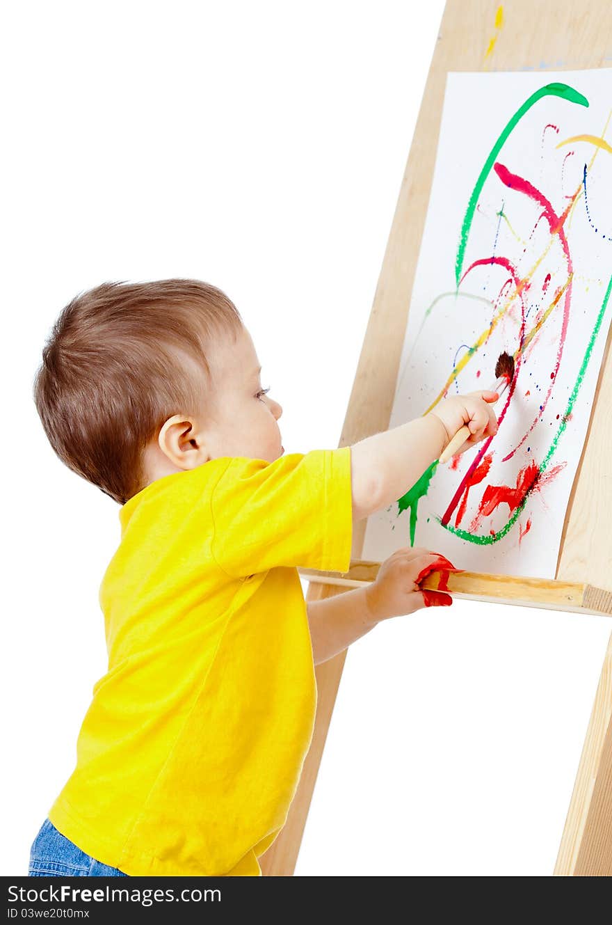 Child with paints