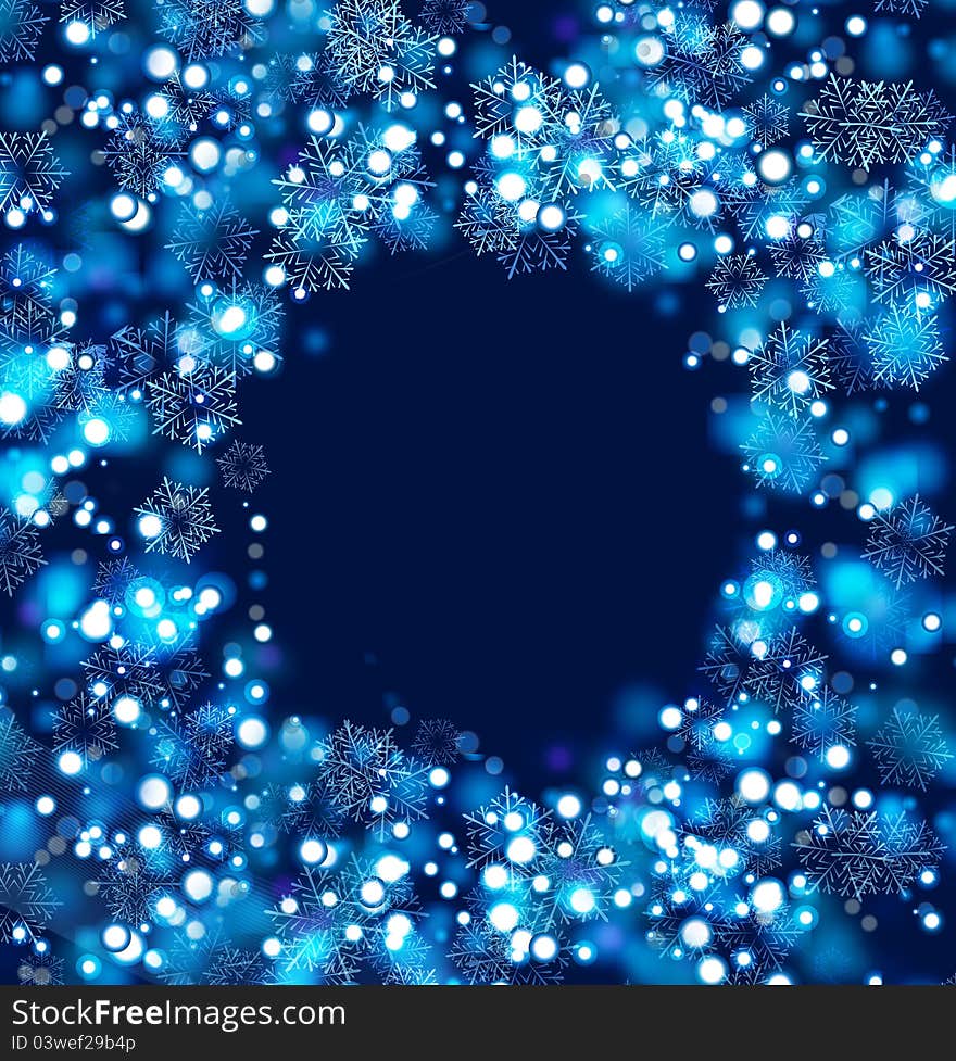 Blue christmas abstract background