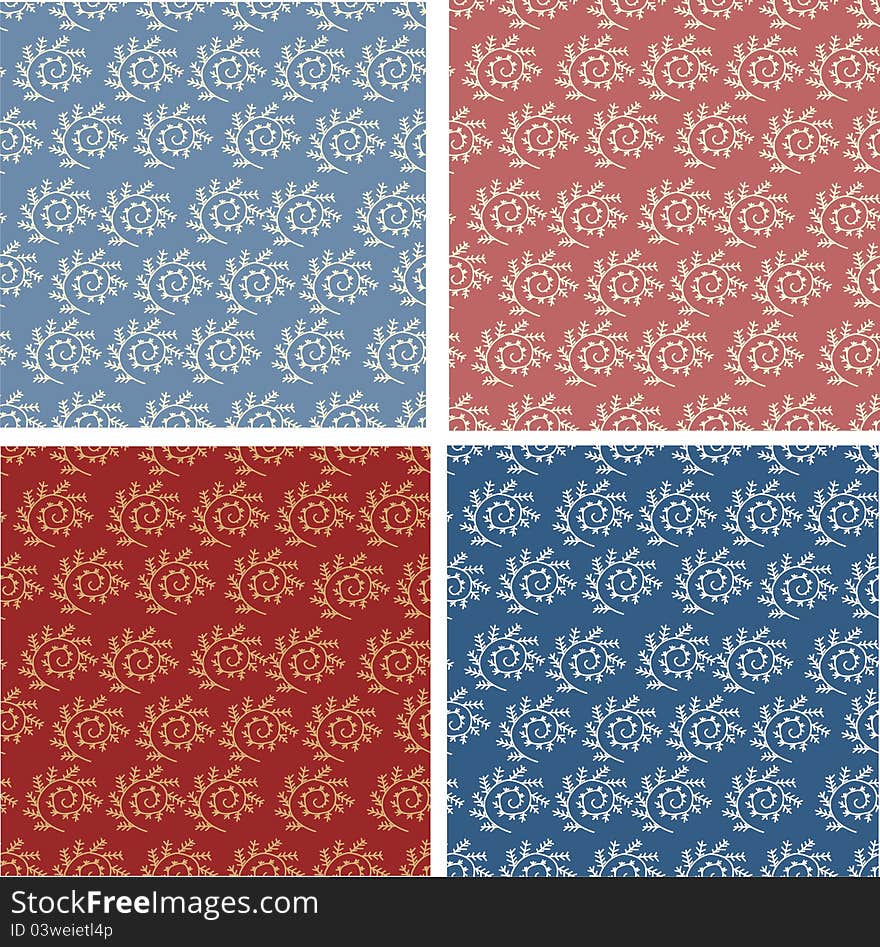 Set Of Abstract Seamless Patterns