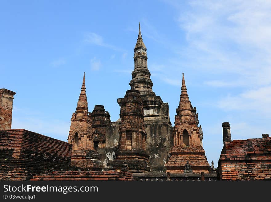 Ancient pagoda that history Sukothai park , Thailand. Ancient pagoda that history Sukothai park , Thailand