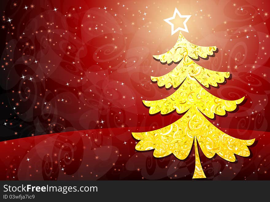 Graphic illustration of Christmas Tree