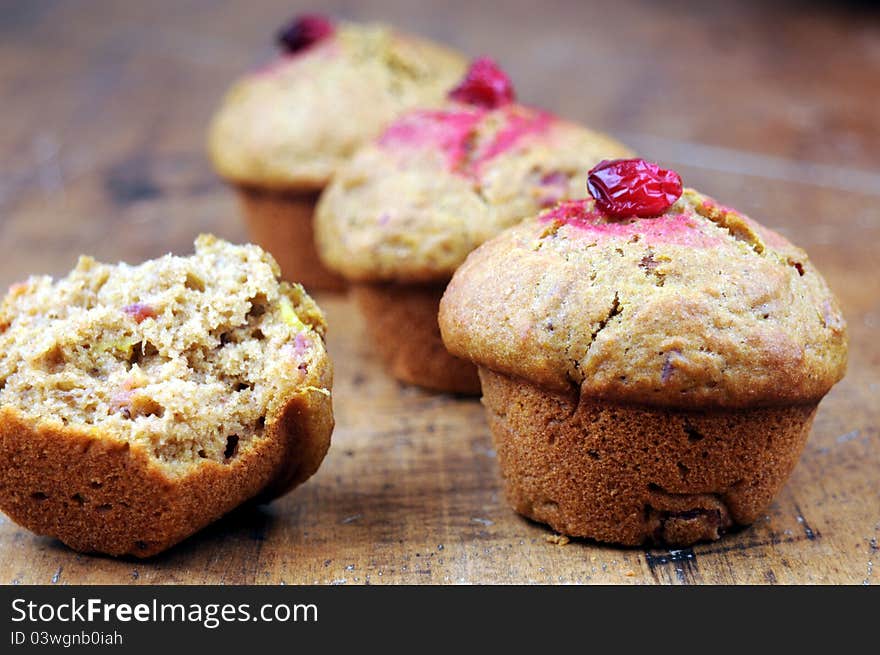 Delicious, fresh, homemade cranberry pumpkin muffins