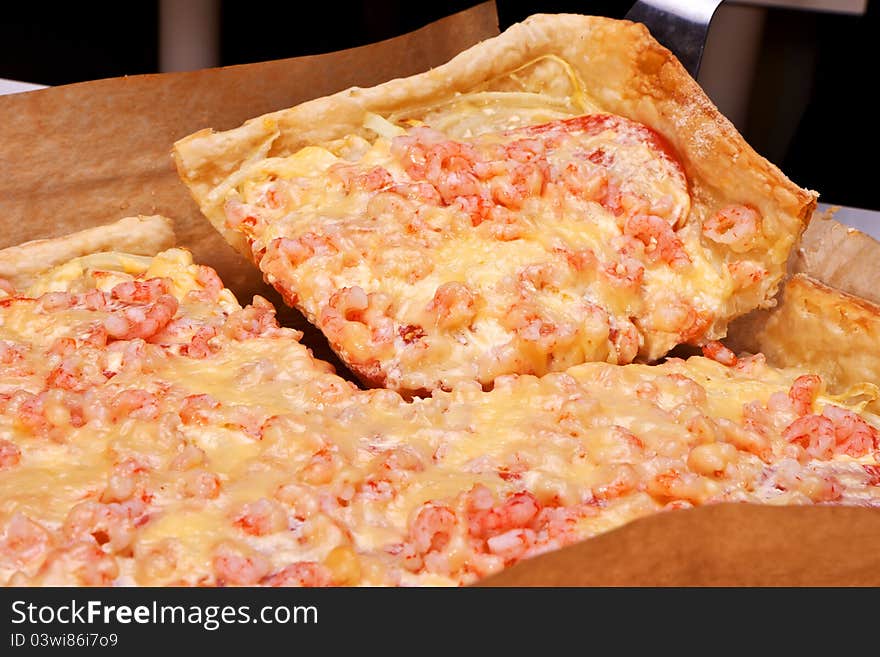 Photo of pizza with cheese, closeup