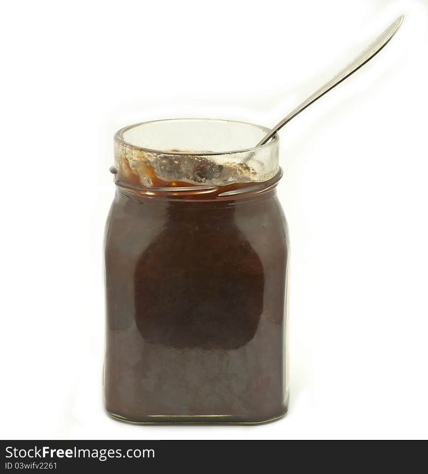 One jar of plum jam