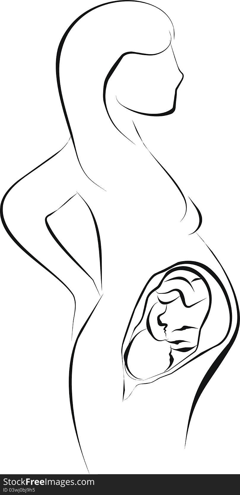 Pregnant woman and close to delivery