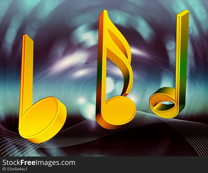 Musical notes abstract background for art design. Musical notes abstract background for art design